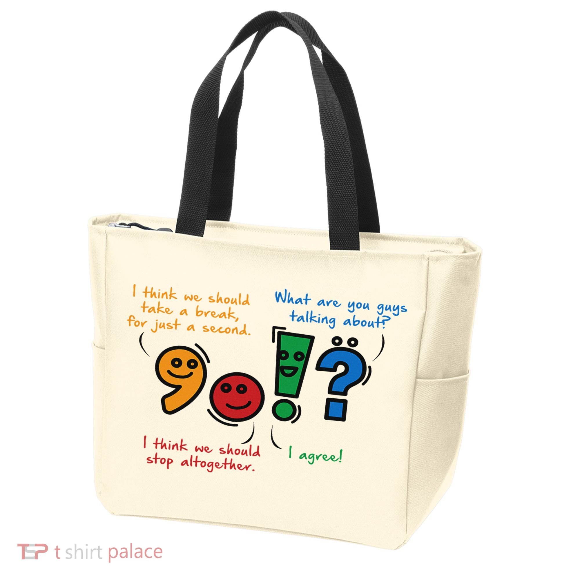 English Punctuation Funny Tote Bag