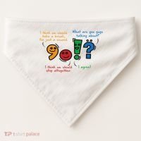 English Punctuation Funny USA-Made Doggie Bandana thumb 0