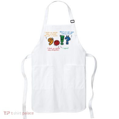 English Punctuation Funny Apron