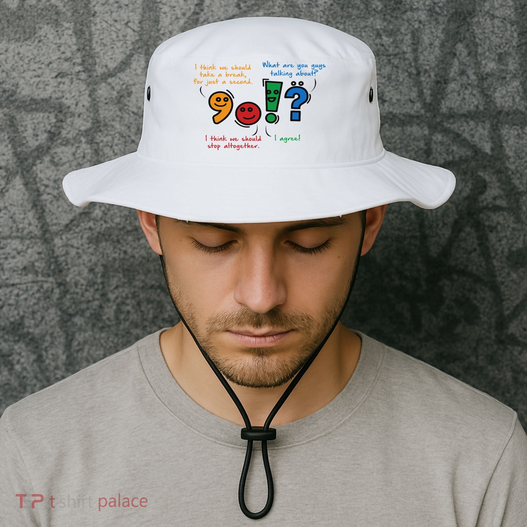 English Punctuation Funny Bucket Hat