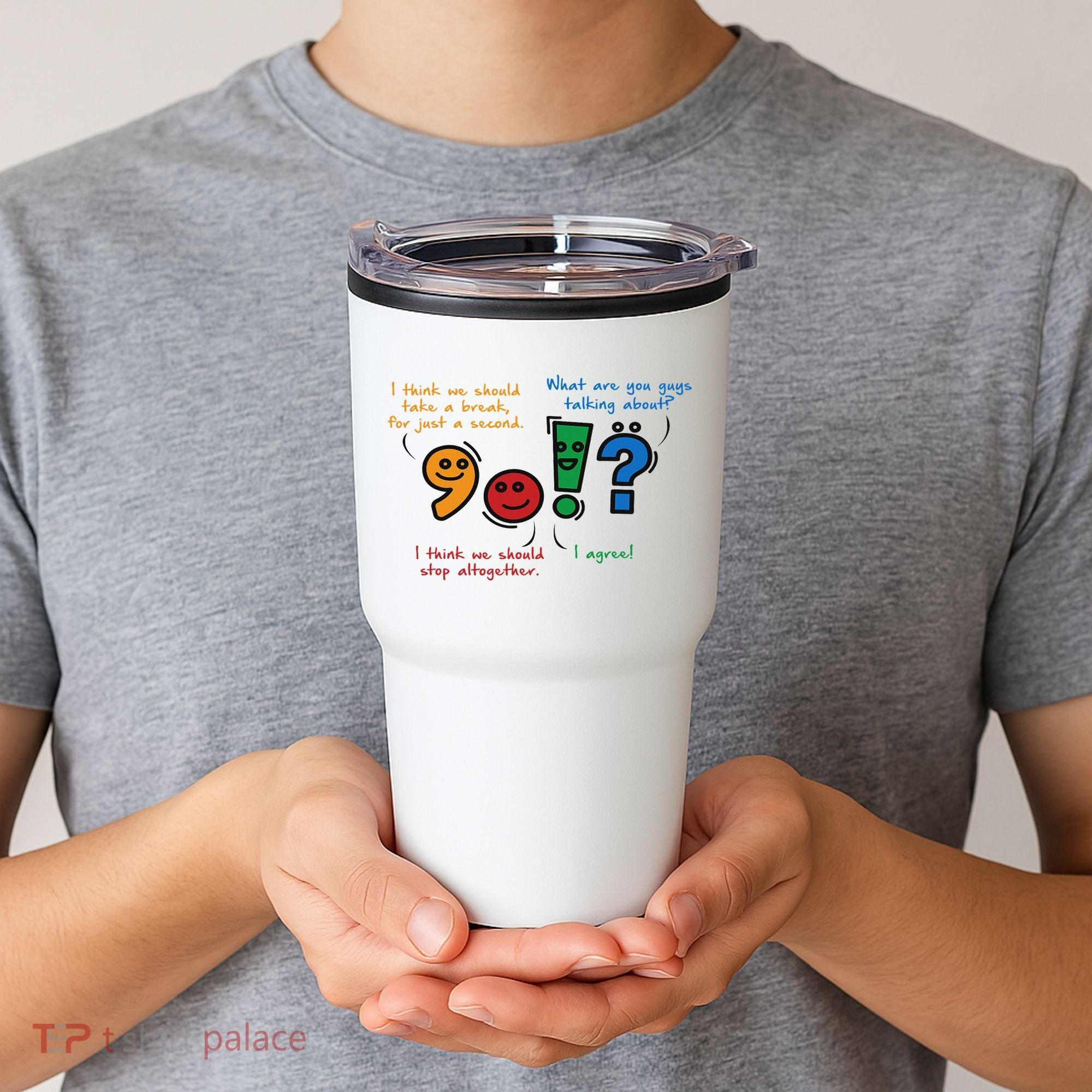 English Punctuation Funny Tumbler