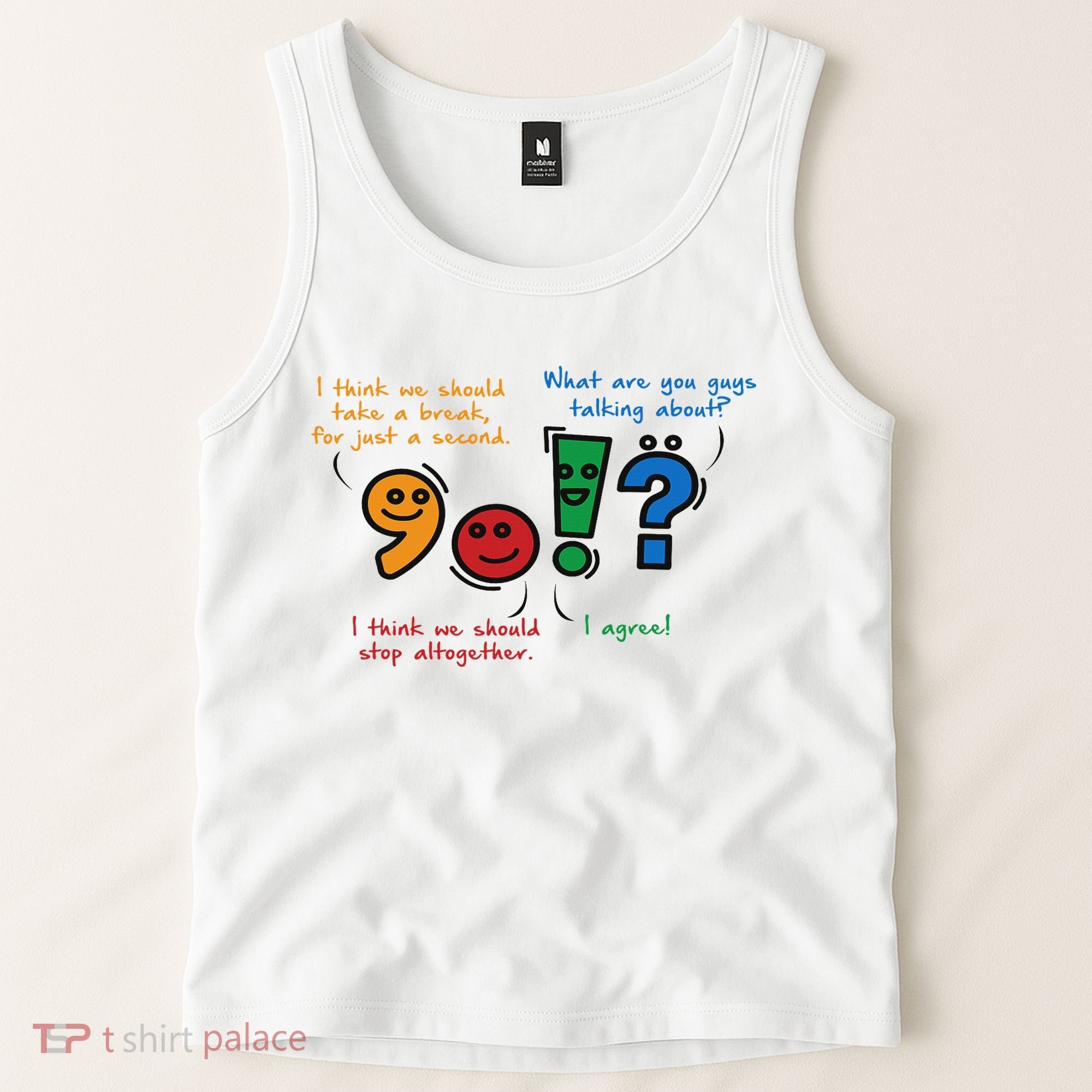 English Punctuation Funny Tank Top