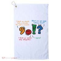 English Punctuation Funny Golf Towel thumb 0