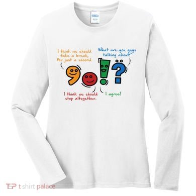 English Punctuation Funny Women's Long Sleeve Shirt