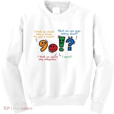 English Punctuation Funny Kids Sweatshirt