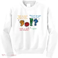 English Punctuation Funny Kids Sweatshirt thumb 0