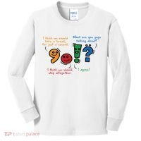 English Punctuation Funny Kids Long Sleeve Shirt thumb 0