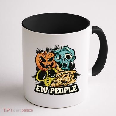 Ew People Funny Halloween Monsters Coffee Mug back
