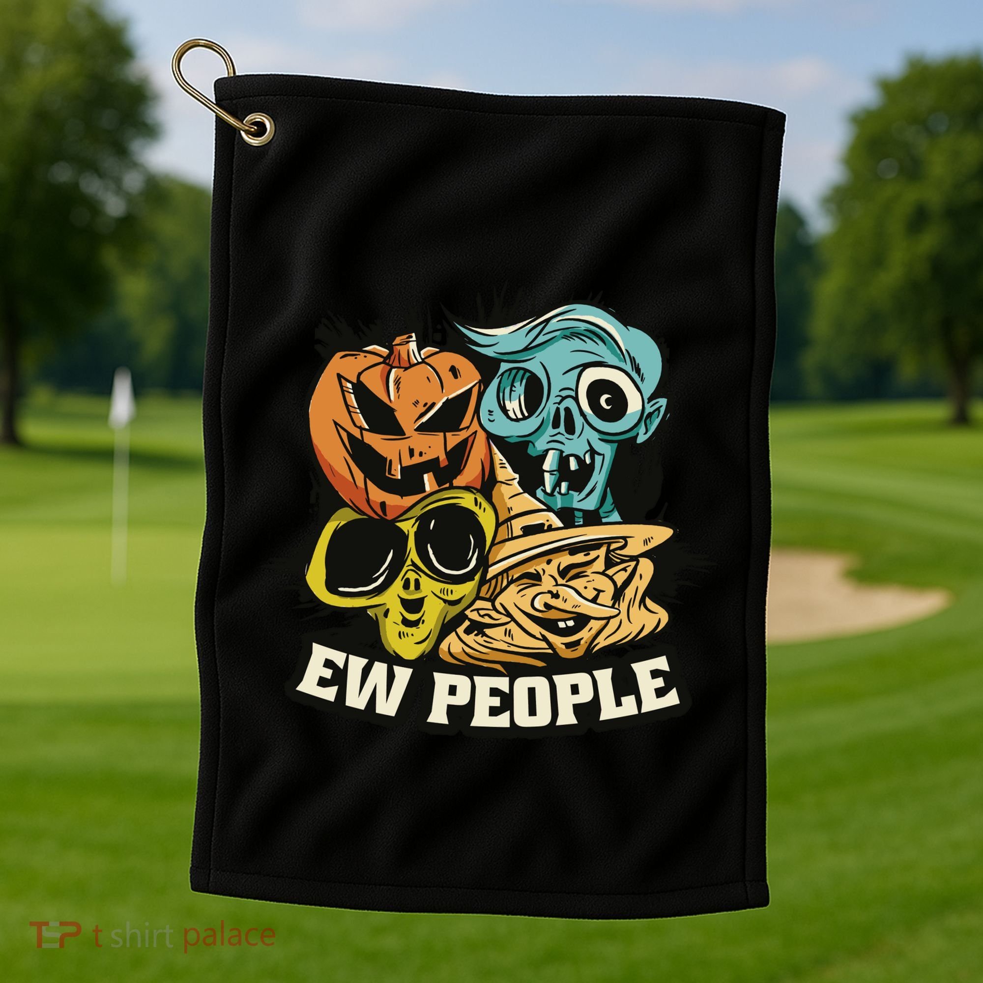 Ew People Funny Halloween Monsters Golf Towel