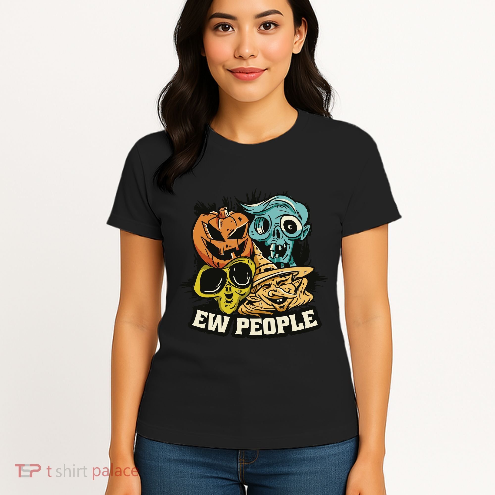 Ew People Funny Halloween Monsters Women's T-Shirt
