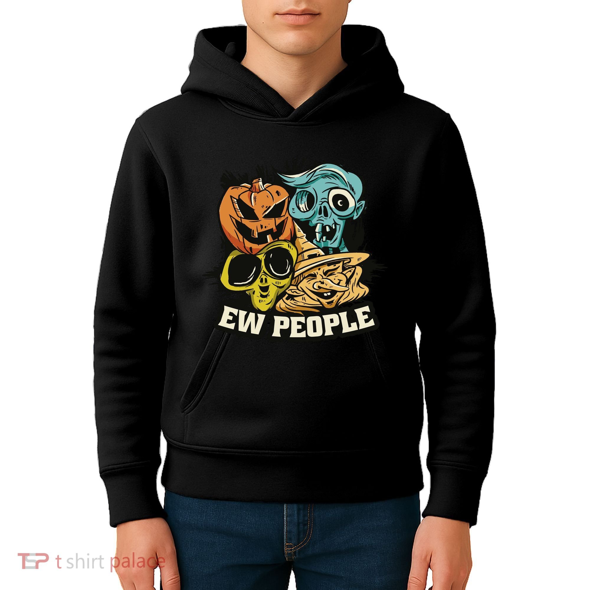 Ew People Funny Halloween Monsters Kids Hoodie