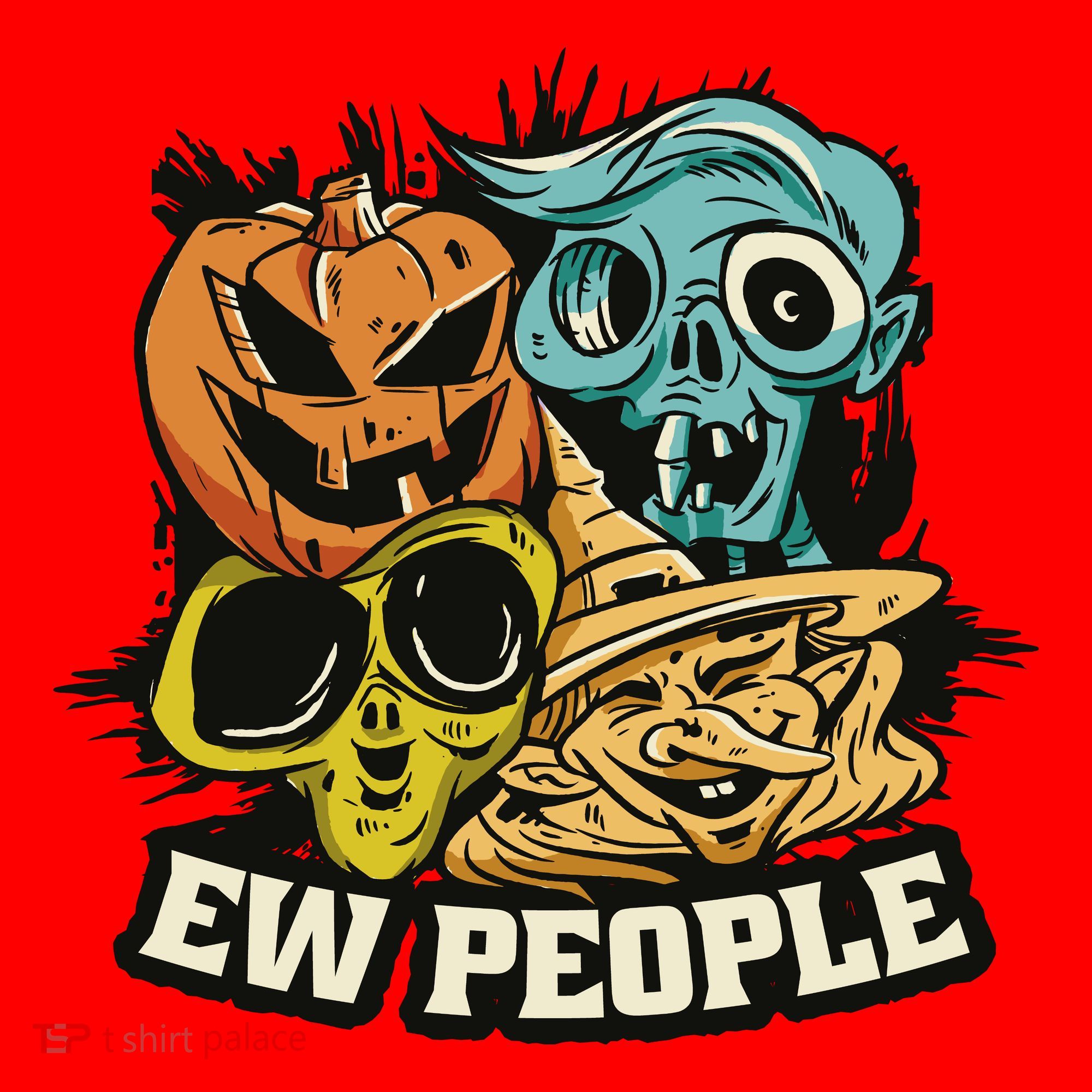 Ew People Funny Halloween Monsters Santa Hat