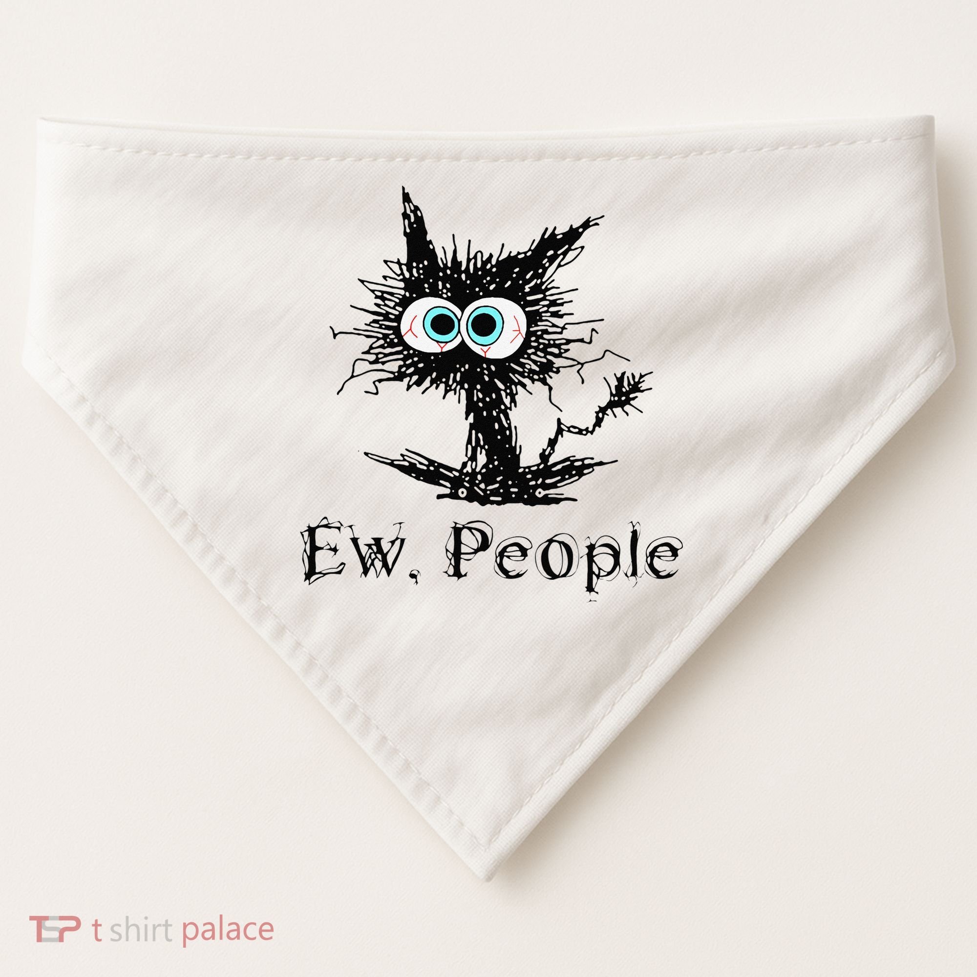 Ew People Funny Cat USA-Made Doggie Bandana