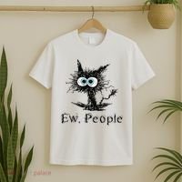 Ew People Funny Cat T-Shirt thumb 2