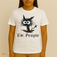 Ew People Funny Cat T-Shirt thumb 4