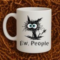 Ew People Funny Cat Coffee Mug thumb 2