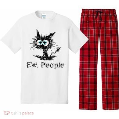 Ew People Funny Cat Pajama Set