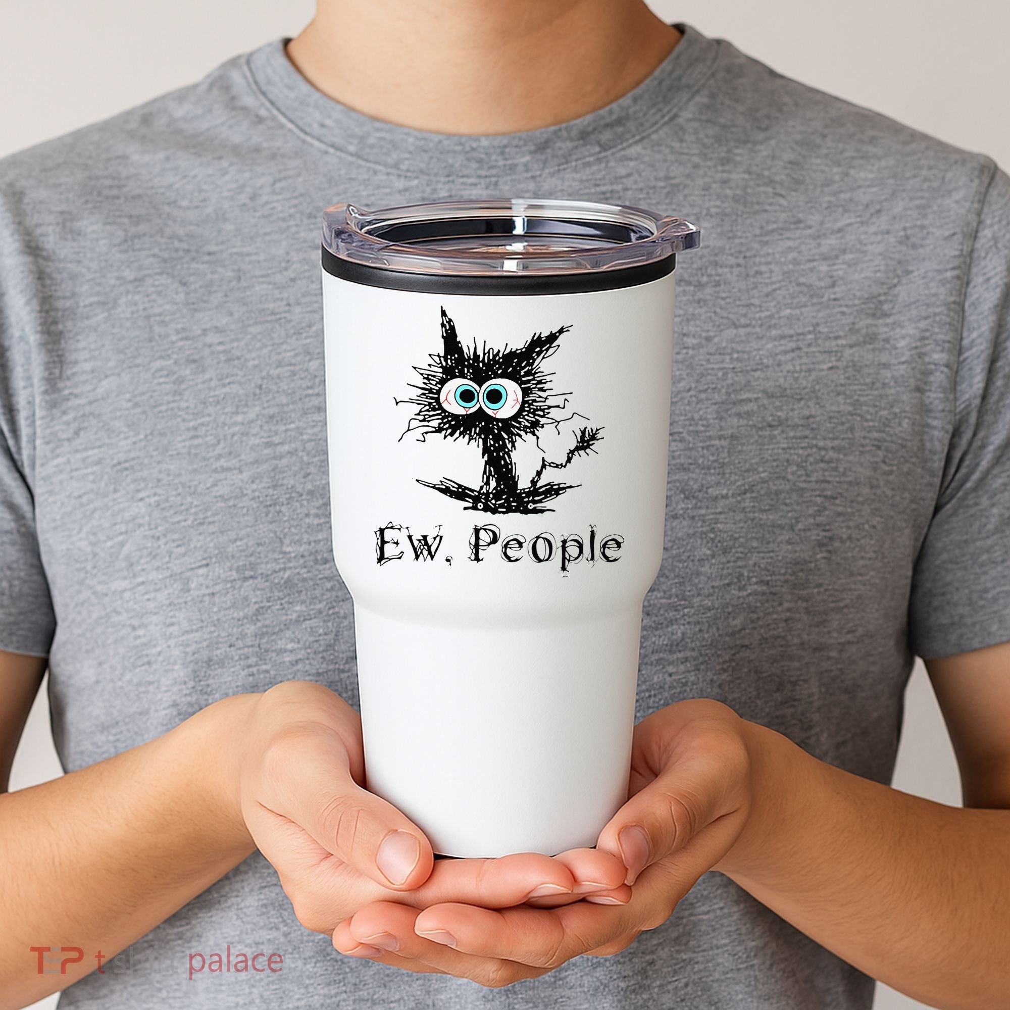 Ew People Funny Cat Tumbler