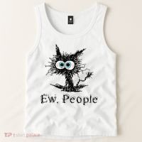 Ew People Funny Cat Tank Top thumb 2
