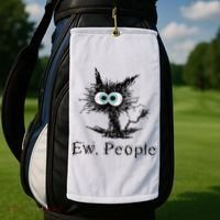 Ew People Funny Cat Golf Towel thumb 2