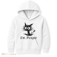 Ew People Funny Cat Kids Hoodie thumb 0