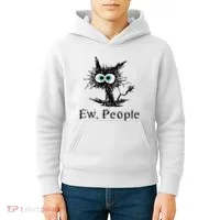 Ew People Funny Cat Kids Hoodie thumb 4