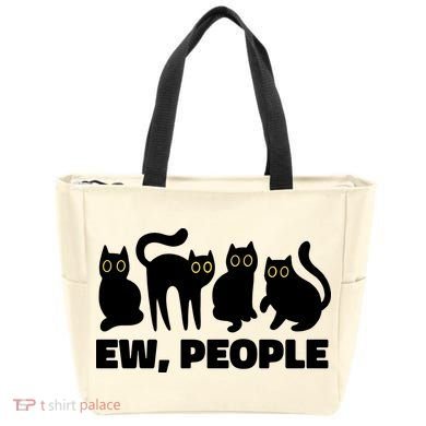 Ew People Funny Cat Lover Tote Bag