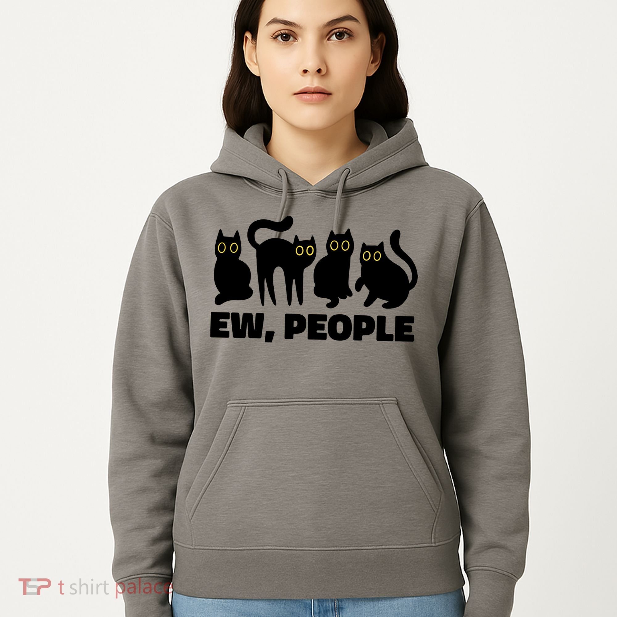 Ew People Funny Cat Lover Hoodie