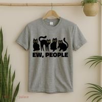 Ew People Funny Cat Lover T-Shirt thumb 2