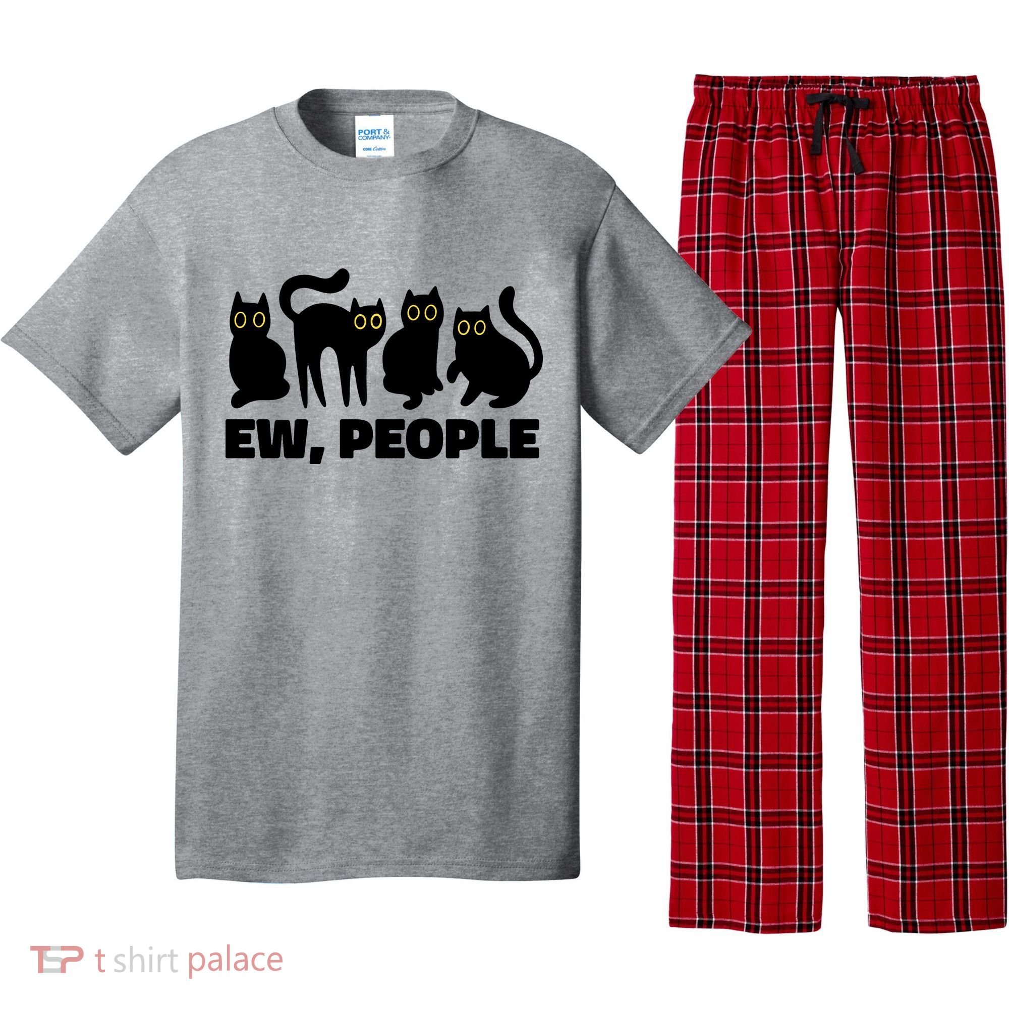 Ew People Funny Cat Lover Pajama Set