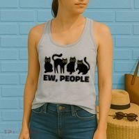 Ew People Funny Cat Lover Women's Tank Top thumb 2