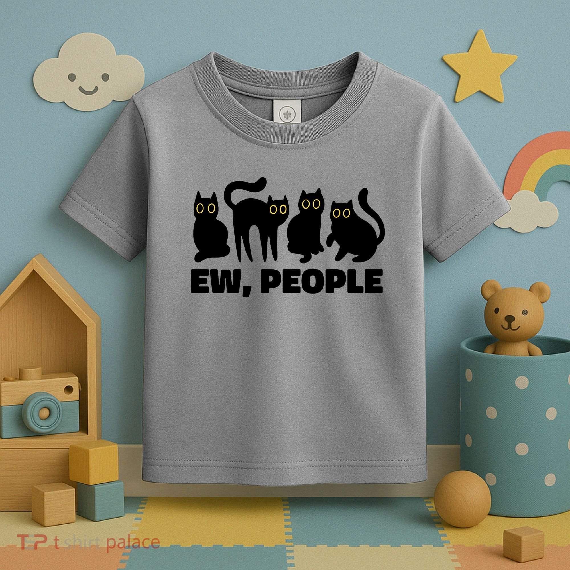 Ew People Funny Cat Lover Toddler T-Shirt