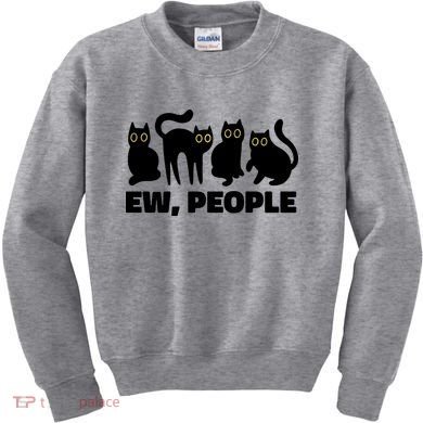 Ew People Funny Cat Lover Kids Sweatshirt