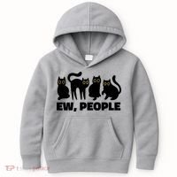Ew People Funny Cat Lover Kids Hoodie thumb 0
