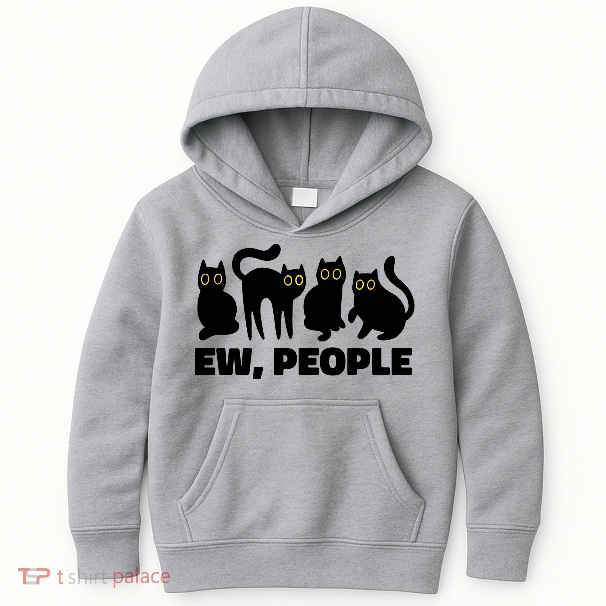 Ew People Funny Cat Lover Kids Hoodie