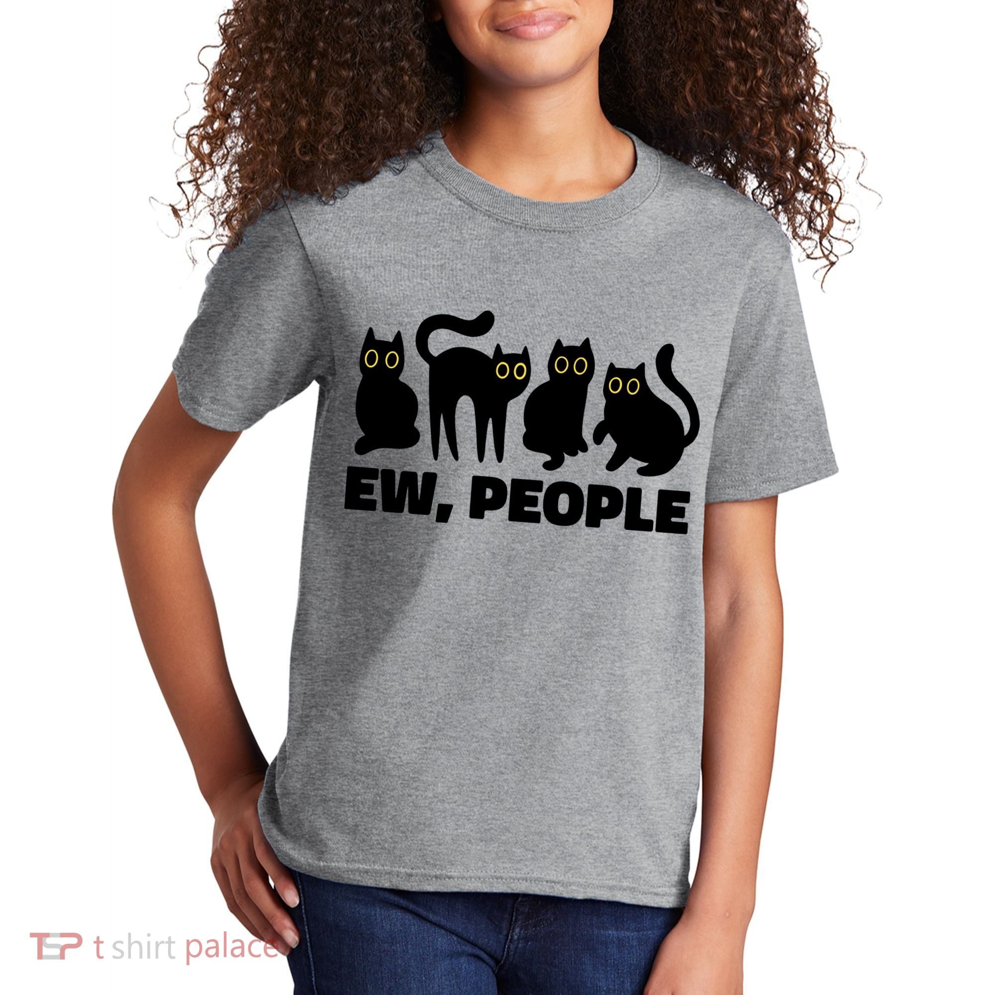 Ew People Funny Cat Lover Kids T-Shirt