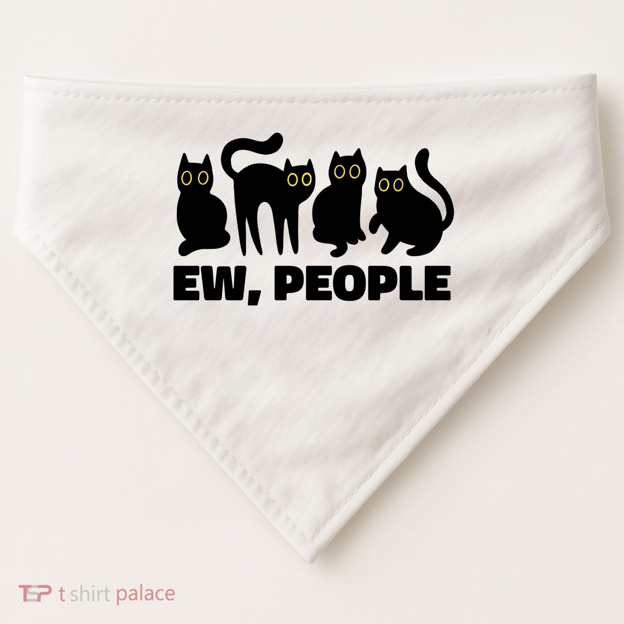 Ew People Funny Cat Lover USA-Made Doggie Bandana