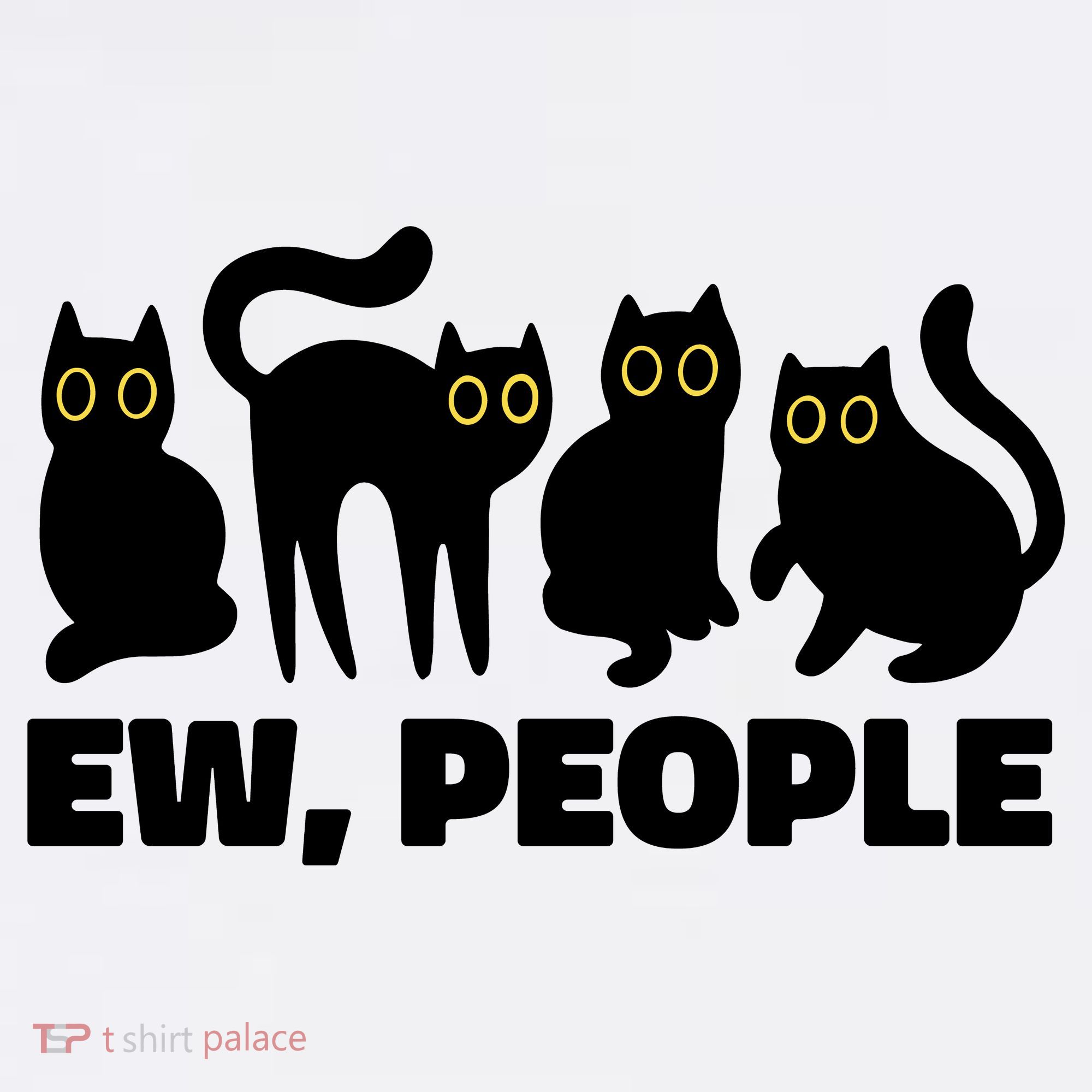Ew People Funny Cat Lover Button