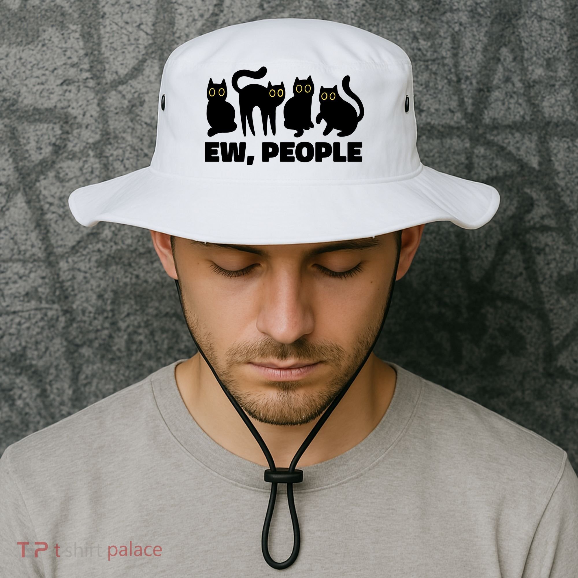 Ew People Funny Cat Lover Bucket Hat