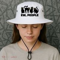Ew People Funny Cat Lover Bucket Hat thumb 3