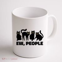 Ew People Funny Cat Lover Coffee Mug thumb 1