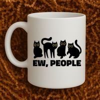 Ew People Funny Cat Lover Coffee Mug thumb 2