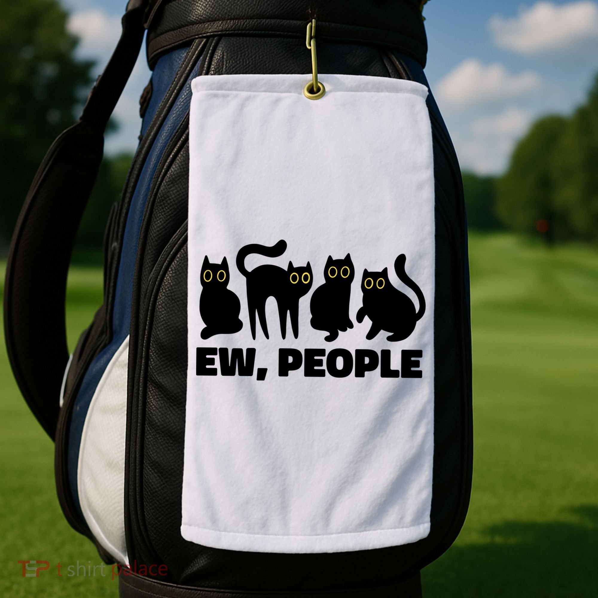 Ew People Funny Cat Lover Golf Towel