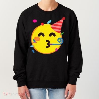 Emoticon Partying Face Birthday Women's Sweatshirt