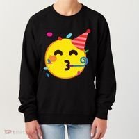 Emoticon Partying Face Birthday Women's Sweatshirt thumb 0