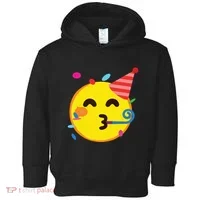 Emoticon Partying Face Birthday Toddler Hoodie thumb 0