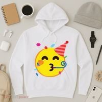 Emoticon Partying Face Birthday Hoodie thumb 3