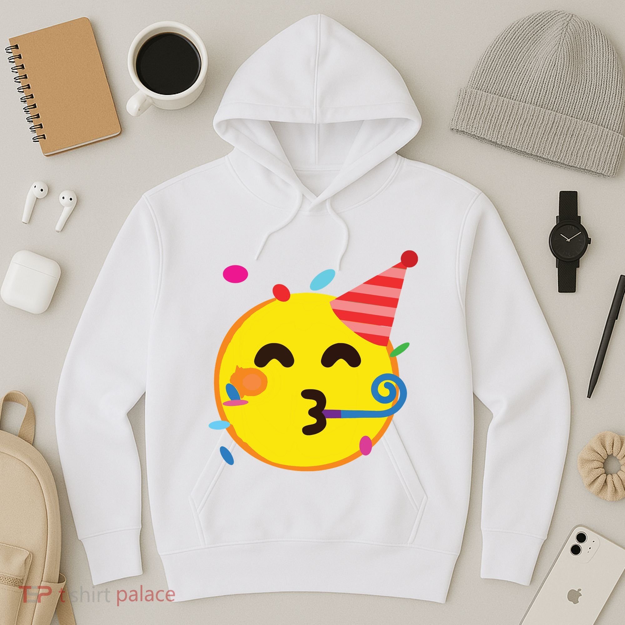 Emoticon Partying Face Birthday Hoodie