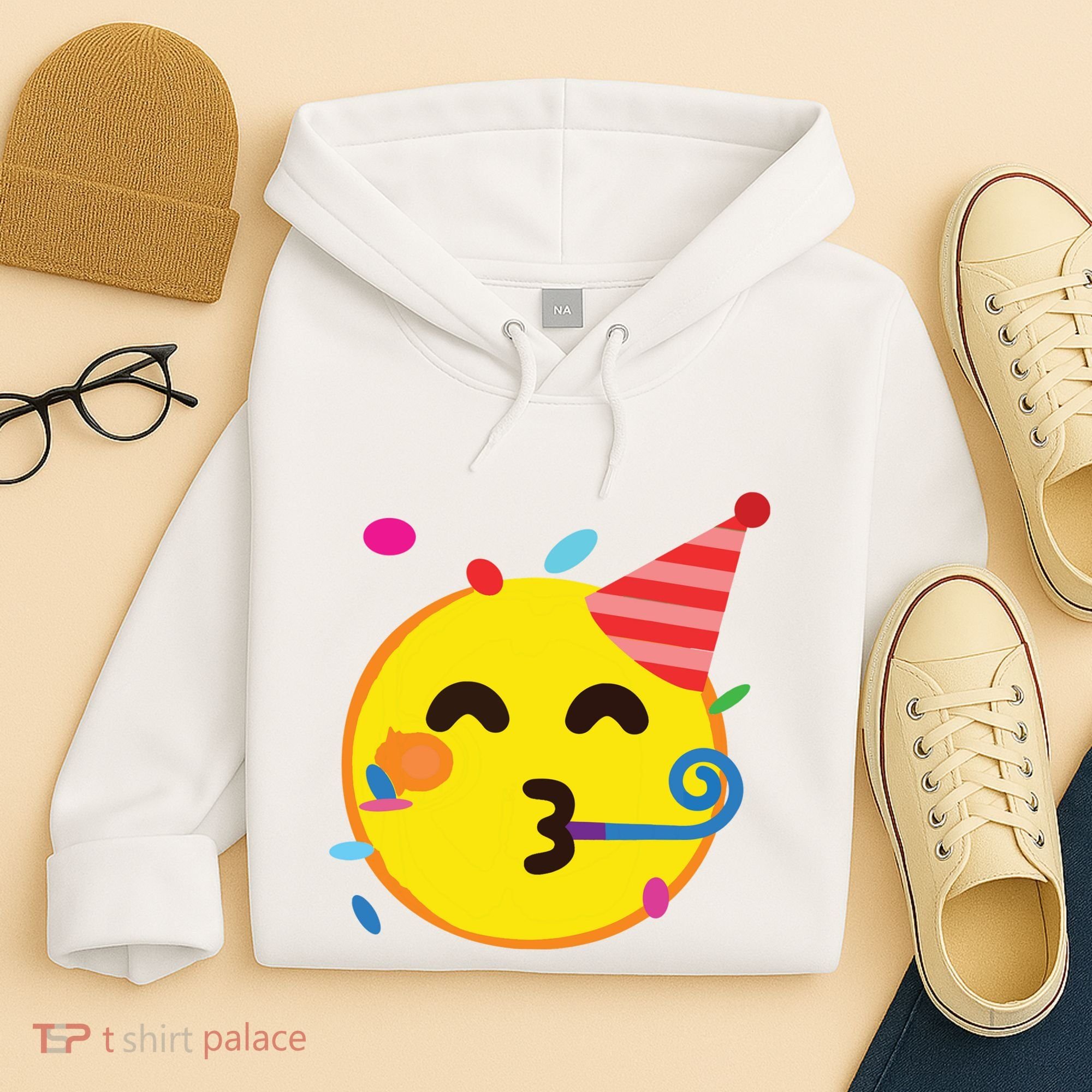 Emoticon Partying Face Birthday Hoodie