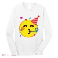 Emoticon Partying Face Birthday Long Sleeve Shirt thumb 0